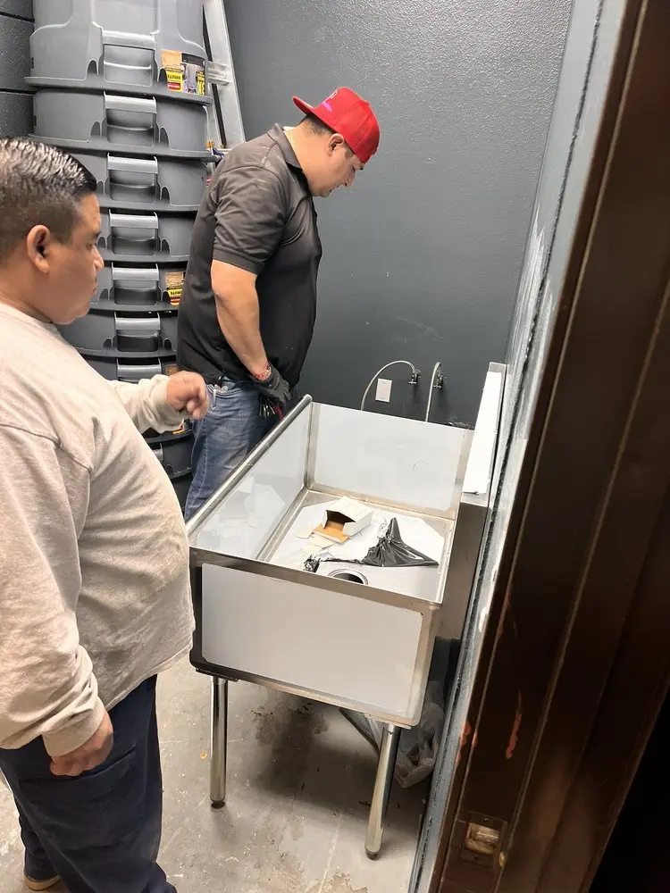 Commercial plumbing and sink installation in Vista